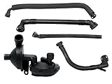 BMW 2000-2006 5PC Crankcase PCV Vent Valve and Breather Hose Kit
