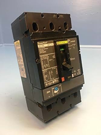 Square D JDP36200 JD 250 Amp PowerPact Circuit Breaker w/ 200A Trip