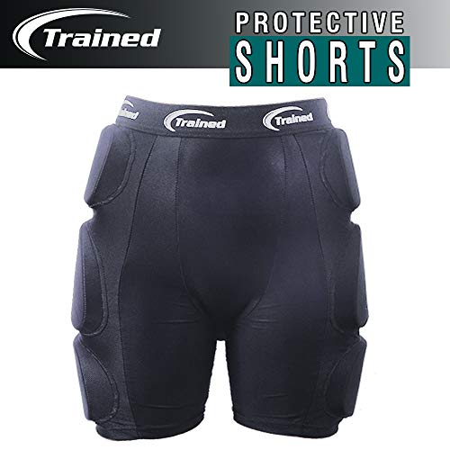 TRAINED PADDED PROTECTIVE SHORTS FOR EXTREME SPORTS BLACK