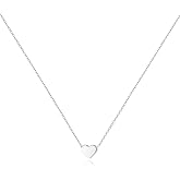 Inerney Heart Necklace for Women,Dainty 14K Gold/Silver Plated Love Pendant, Cute Tiny Heart Choker, Simple Gold Chain Jewelry Gift for Her