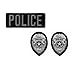 POLICE Officer Large Uniform BACK PATCH Badge Emblem Insignia 11" x 4" GRAY BLACK & Uniform Patch Badge Shield