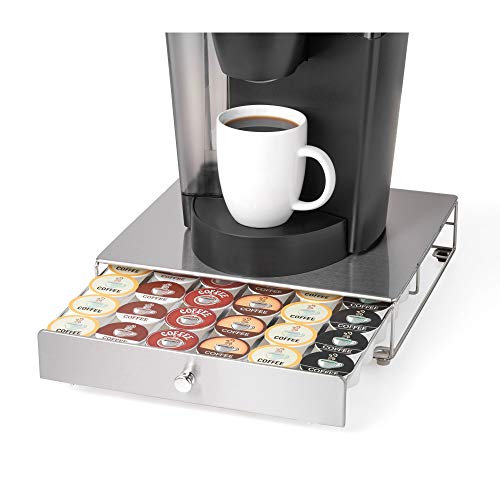 Nifty Coffee Pod Drawer StainlessSteel, Compatible with KCups, 36