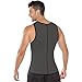NINGMI Neoprene Slimming Vest Sweat Sauna Suits Gym Mens Weight Loss Shapewear, Gray-black, XXL