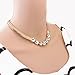 Sannysis Jewelry Gold Thick Chain Street Snap Lady Shiny Rhinestones Necklace