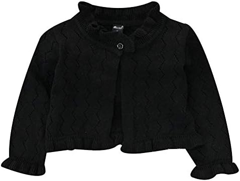 Baby Infant Toddler Girls Princess Long Sleeve Open Front Bolero Shrug Kids Basic Jacket Cardigan Sweater Top