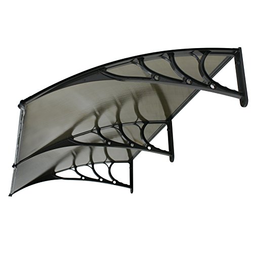 F2C 40″x 80″ DIY Outdoor Polycarbonate Front Door Window Awning Patio Yellow Board C ...