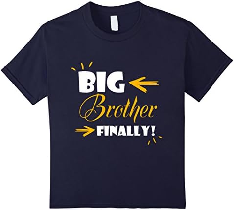 unisex-child Big Brother Finally Shirt Kids  Baby Pregnant announcement 12 Navy