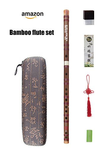 F Key Dizi Bamboo Flute for Professionals with Free Membrane & Glue & Protector Set Traditional Chinese Instrument