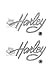 Harley-Davidson Rhinestone Harley Script Logo Glitter Decals - Silver - 3 x 5in.