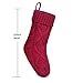Funny Party Newest 3 Pack 15” Knit Christmas Stockings,Wihte/Green/Red