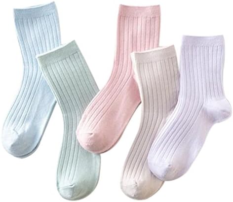 5-Pack Women's Middle Tube Socks Assorted Colors (light)