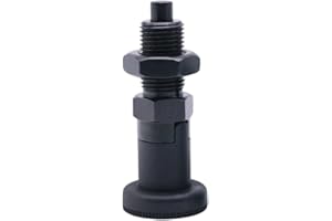 MERCIL M12 Push Fit Ball Nose Spring Plunger, Carbon Steel Self Locking Indexing Plunger Spring Knob Plunger Positioning Pins Lock Pin Bolt Self Locking Indexing Pin with Lock Nut