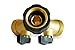 Red Earth Naturals Brass 2 Way Valve - Easy Turn Brass Hose Splitter Made from Durable Brass for Smart Homeowners - 2 Way Hose Splitter Full Flow for Dual Hose Garden