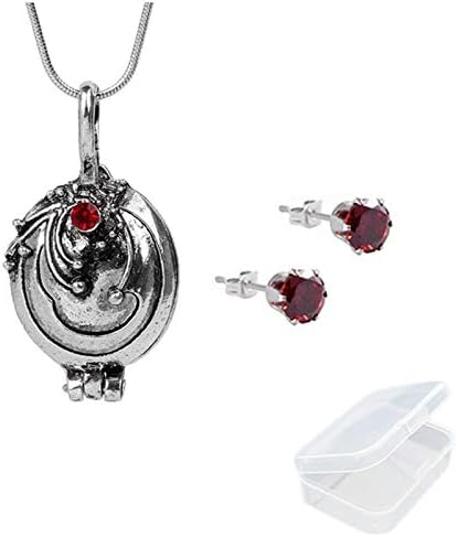The Vampire Diaries: Collar Elena Gilbert Locket Verbena + 20 Pegatinas Cosplay | Joyería De Aleación Para Fans, Regalo Serie TV