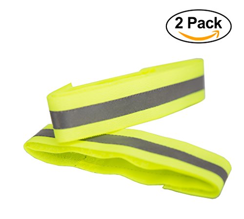 Reflective Arm and Ankle Bands, Glow in the dark Armband for Running, Jogging, Cycling, Walking and Hiking at night by Muta Products
