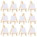 eBoot 3 by 3 Inch Mini Canvas and 3 by 5 Inch Mini Wood Easel Set for Painting Drawing Craft, 12 Pack