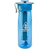 Lunatec Aquabot sport water bottle - a pressurized mister, camp shower and hydration in one. Portable running water for your pocket. BPA free.