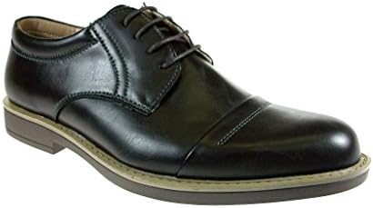 J Awake Men's Edison18 Classic Cap Toe Dress Oxfords, Brown, 11
