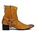OTTO ZONE Dress Boot for Men Leather Chukka Designer Boots Casual Heel Shoes Zipper-up