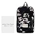 HotStyle 599s Floral Backpack for Teen Girls & Women, Fashion Bookbag for College & Travel, Misty Black