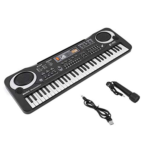 Mini Electronic Piano, FuriGer Digital Music Piano Keyboards 61 Key, Portable Multi-Function Electronic Musical Instrument with Microphone for Kids/Children/Toys/Gifts, Teaching/Educate for Beginners