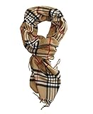 MINAKOLIFE Classic Cashmere Feel Winter Scarf in Rich Plaids