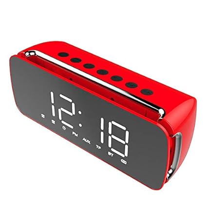Kopper Dido LED LCD Screen Mirror Clock Hi-Fi Fuction Bluetooth TF AUX Play FM Broadcast Radio Surround Sound Box Alarm Clock