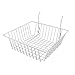 Only Garment Racks #5612WHITE (Pack of 6) White Wire Baskets for Grid wall, Slat wall or Pegboard - Merchandiser Baskets, White Wire Basket 12