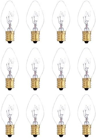 12 Pack 25 Watt Bulbs for Scentsy Plug-In Nightlight Wax Warmers, Home Fragrance Wax Diffusers &amp; Salt Lamps, 120 Volt Bulk Bulb Replacements