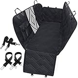 URPOWER 100% Waterproof Dog Car Seat Covers Car Cover for Dogs Pet Seat Cover with Side Flaps Hammock Convertible Scratch Proof Nonslip Washable Padded Dog Seat Cover for Cars Trucks and SUVs