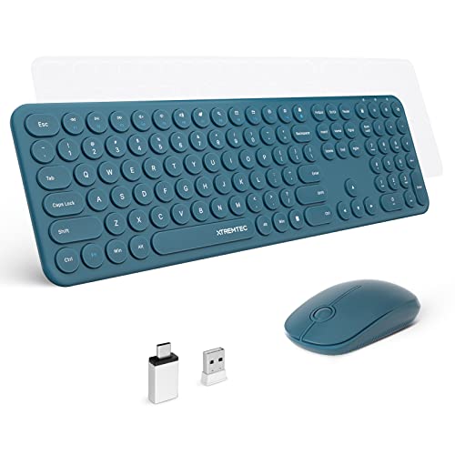 XTREMETEC Wireless Keyboard and Mouse Combo Blue