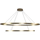Kuzco Lighting CH79253-BG Ovale Pendant, Brushed Gold