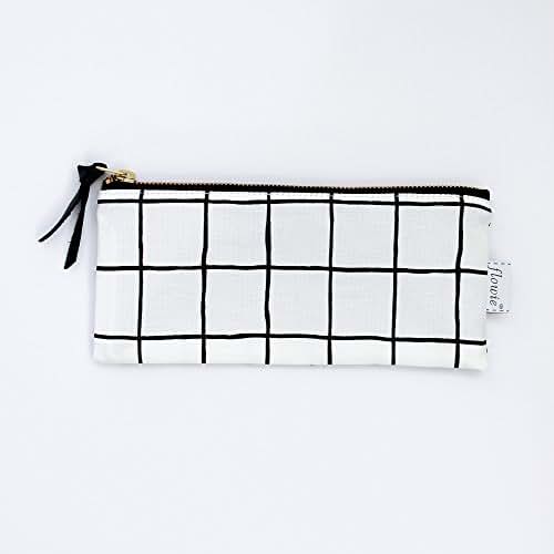 Grid pattern pencil case pouch, grid Handmade