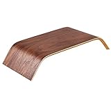 Samdi Universal Desktop Computer Monitor Heighen Wooden Stand Dock Holder Display Bracket for iMac PC Notebook Laptop (Walnut Color)
