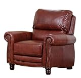 Abbyson Living Hand Rubbed Pushback Leather Baron Recliner