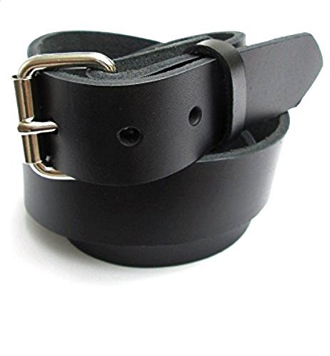 Big & Tall Mens Heavy Duty Black Leather Belt 1 1/4