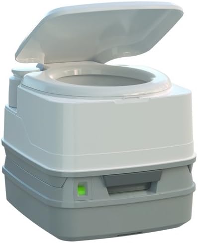 1 - Thetford Porta Potti 260P MSD Marine Toilet 90&deg; with Piston Pump, Level Indicator, and Hold-Down Kit
