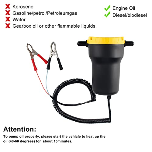 Upgrade 80W 12V Oil Change Pump Extractor, Changing Diesel Fluid