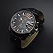 CURREN Men's Sports Waterproof Date Leather Strap Wrist Watch 8176 All Black
