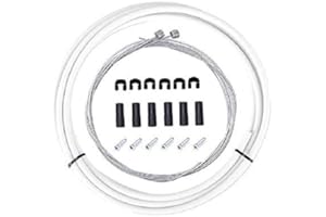 WIROJ BlueSunshine Bike Bicycle Brake Cable and Housing Set - Basic Brake Cable Replacement Kit for Your Bike, Cable housing 5mm (White)