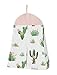 Pink and Green Boho Watercolor Cactus Floral Baby Girl Crib Bedding Set with Bumper by Sweet Jojo Designs - 9 pieces