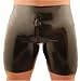AvaCostume Men's Latex Trunks Boyshorts Crotch Zipper, L, Black