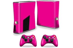 MIGHTY SKINS MightySkins Skin Compatible with X-Box 360 Xbox 360 S Console - Solid Hot Pink | Protective, Durable, and Unique Vinyl Decal wrap Cover | Easy to Apply, Remove, and Change Styles | Made in The USA
