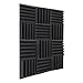 NRG Acoustic Double Thick Studio Acoustic Wedge Foam Panels 12 Pack of 12”x12”x2” (Charcoal)