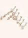 BBTO 6 Pieces 14G Stainless Steel Belly Button Rings Navel Curved Barbell Piercing for Women, 6 Styles (Rose Gold)