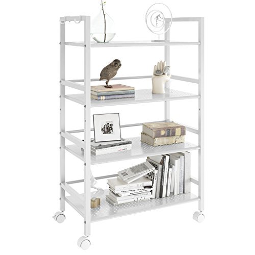 LANGRIA 4Tier Kitchen Microwave Oven Rack Shelving Unit Microwave Shelves, Adjustable Microwave