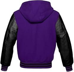 GOKTOG Hooded Varsity Jacket Women, Baseball