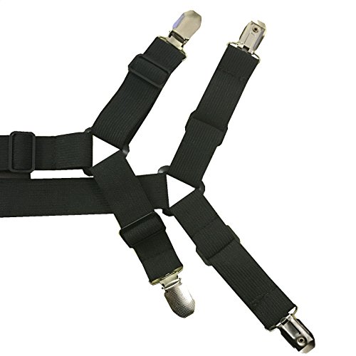 4 Suspenders+Adjustable+Crisscross+Grippers+Fasteners