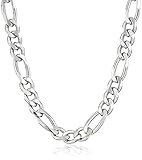 Men's Sterling Silver Italian 4.60mm Solid Figaro Link-Chain Necklace, 18