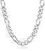 Men's Sterling Silver Italian 4.60mm Solid Figaro Link-Chain Necklace, 18